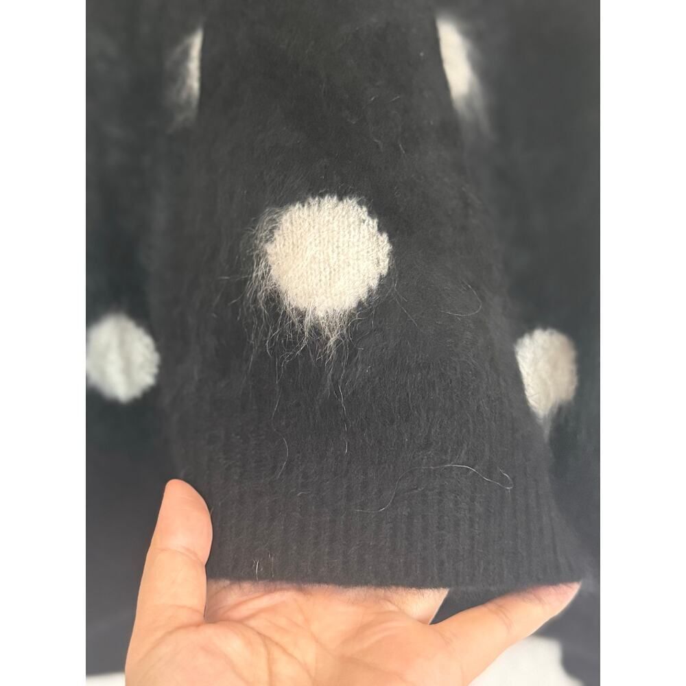 NakedCashmere NoName is needed brushed cashmere polka dot sweater black XL - Picture 7 of 9